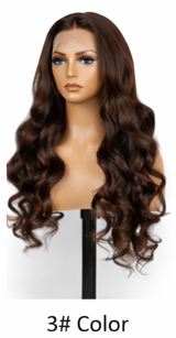Ash Blonde Balayage Wig 24' Human Hair Body Wave Wear and Go Glueless Blonde Prebleached