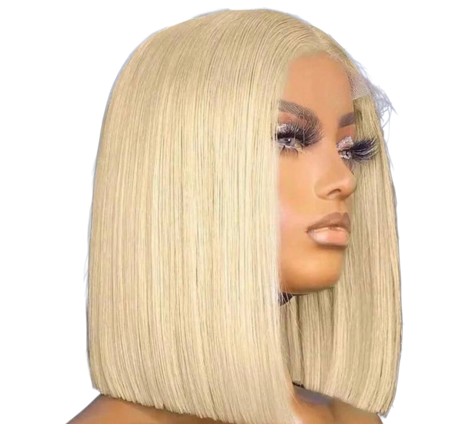 Blonde Straight 4x4 Transparent Lace 100% Human Hair Bob Wig