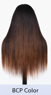Light Brown Ombre Brazilian Hair 24' Glueless Piano Color Body Wave Human Hair Pre-cut Lace Front Wigs