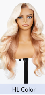Black HD Invisible Transparent 24' Lace Front Wigs Glueless Lace Brazilian Human Hair Pre-Plucked Wigs With Bleached Knots