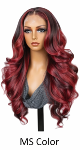 Light Brown Ombre Brazilian Hair 24' Glueless Piano Color Body Wave Human Hair Pre-cut Lace Front Wigs