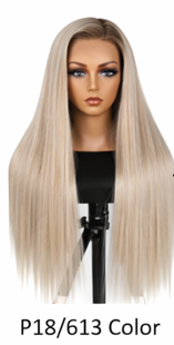 Light Brown Ombre Brazilian Hair 24' Glueless Piano Color Body Wave Human Hair Pre-cut Lace Front Wigs